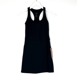 NWT Girlfriend Collective black Paloma athletic dress built in shorts size XS
